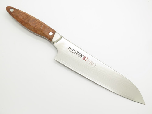 Mcusta Zanmai Pro Seki Japan 180mm Burl Japanese Damascus Kitchen Santoku Knife