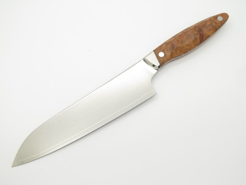 Mcusta Zanmai Pro Seki Japan 180mm Burl Japanese Damascus Kitchen Santoku Knife