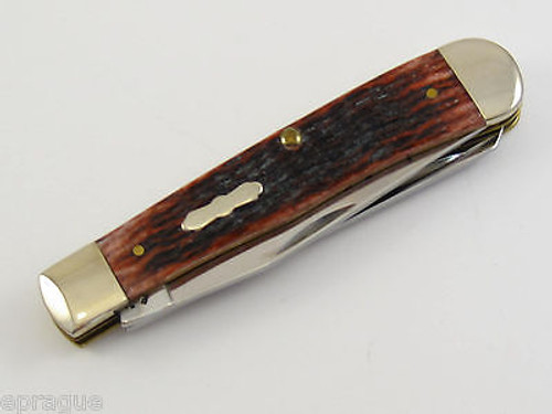 2005 Case XX C Platts Sons 6254 Walnut Bone Trapper Folding Pocket Knife