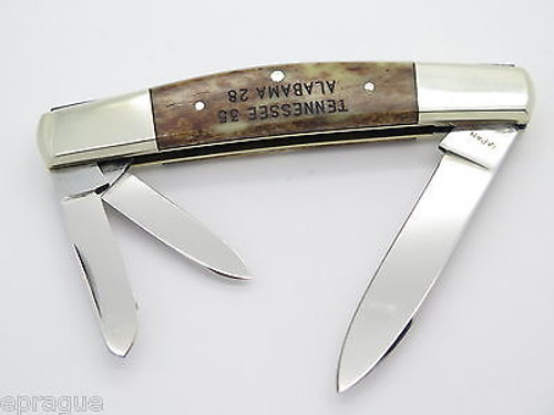 Vtg Parker Japan 1982 Alabama Tennessee Football Whittler Folding Pocket Knife