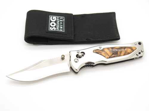 SOG Stingray 2.0 Seki Japan Customized Gold Inlay Folding Pocket Knife