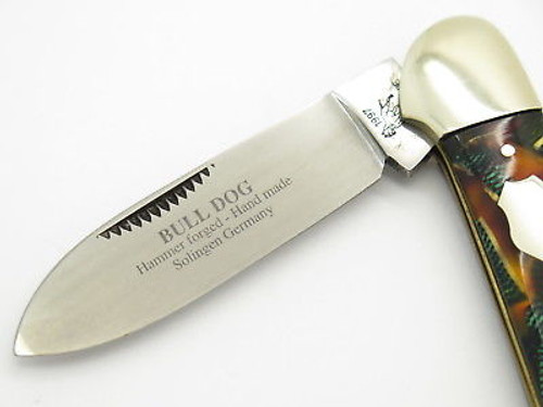 Vtg 1997 Bulldog Brand Solingen Canoe Folding Pocket Knife Celluloid