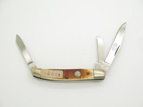 Vintage 1970s Premier K-80 Bone 3.3" Stainless Folding Stockman Pocket Knife