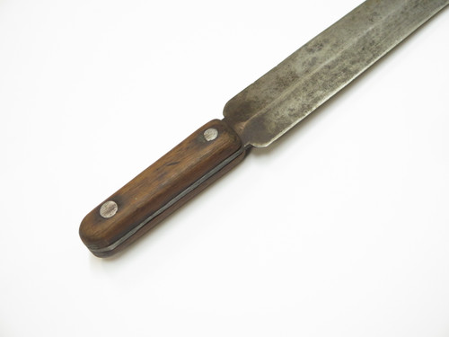 Vintage Unmarked Wood Handle File Blade Steel Spear Dagger Knife