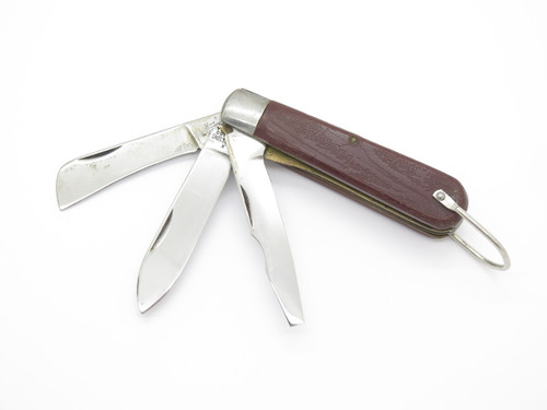 Vintage Klein & Sons USA 3 Blade Folding Electrical Tool Knife