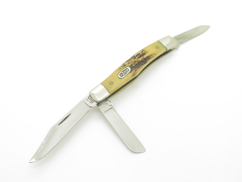 Vintage 2000 Case XX USA 53032 Stag Handle Folding Pocket Knife