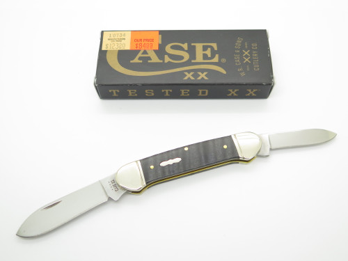 2022 Case XX 72131 Canoe Black Curly Maple Wood Handle Folding Pocket Knife