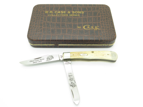 Vintage 1986 Case XX W6254 Chief Crazy Horse Commemorative Folding Pocket Knife