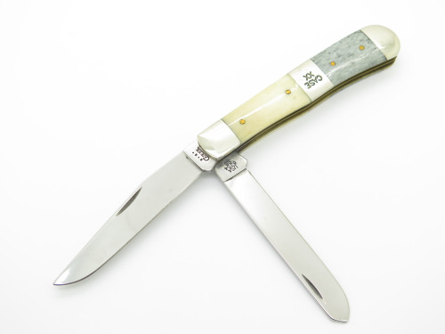 2011 Case XX 6254 Trapper Two-Tone Smooth Bone Handle Folding Pocket Knife
