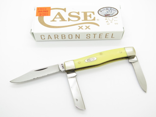 2022 Case XX USA 33032 Yellow Synthetic Handle Folding Pocket Knife
