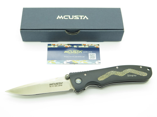 Mcusta Seki Japan MC-102 White Stingray Black Aluminum VG10 Folding Pocket Knife