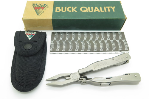 Vintage Buck USA 360 Bucktool Folding Knife Screwdriver Pliers Multi Tool in Box