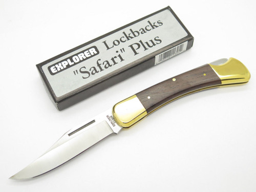 Explorer 11-305 Seki Japan Folding Hunter Lockback Knife in Buck 110 Style