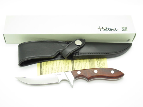 Vtg NOS 1990s Hattori 1030 Seki Japan Cocobolo Fixed Blade Upswept Hunting Knife