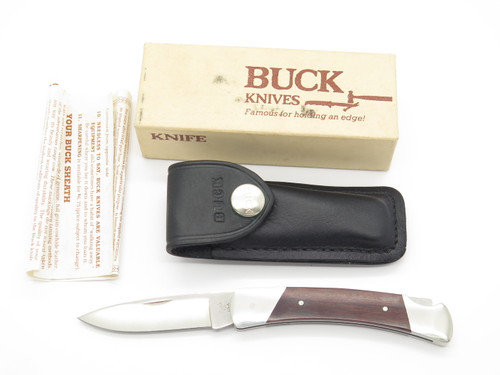 Vtg 1970s-80s Buck 501 Esquire Squire Script Folding Lockback Pocket Knife