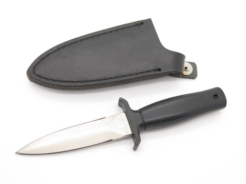 Vtg '80s Seki Japan Explorer Small Dagger Prototype Black Fixed 3.5" Blade Knife