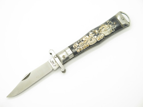 Vintage Yasuo Imai Proto Seki Japan Black Matador Swing Guard Folding Knife