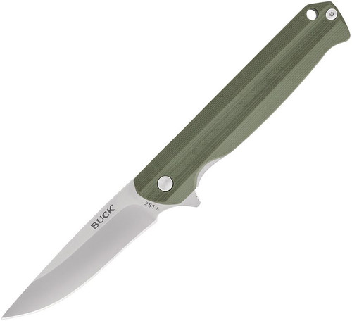Buck 251 Langford Green G10 Stainless Linerlock Folding Pocket Knife