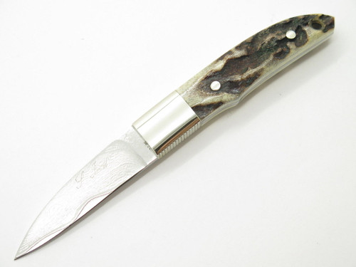 Seizo Imai Custom Loveless City Knife Stag Fixed VG-10 Damascus Seki Japan