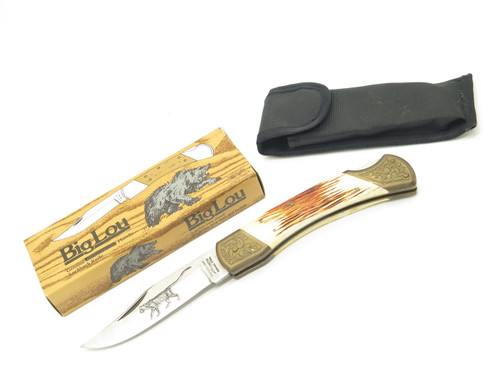 Vintage 1980s Parker Imai Seki Japan K139-C Jigged Bone 5" Folding Hunter Knife