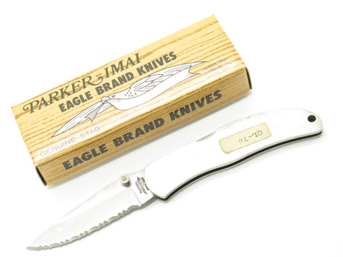 Vintage 80s Parker Imai Seki Japan Stainless 3.5" Folding Lockback Knife - F