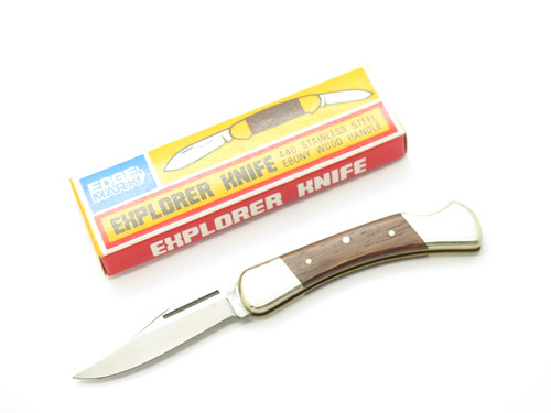 Vintage 80s Explorer Seizo Imai Seki Japan Folding 3" Small Wood Lockback Knife