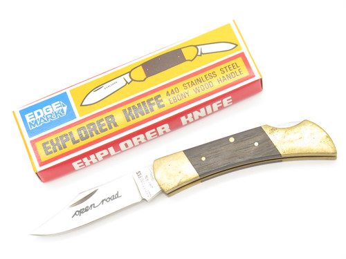Vintage 1970s Open Road Seizo Imai Seki Japan 3" Folding Lockback Wood Knife