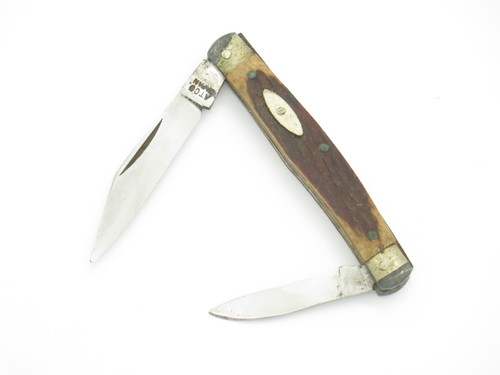 Vintage A.T.C.O. 1960s Seki Japan Small 2.75" Jigged Bone Folding Pocket Knife