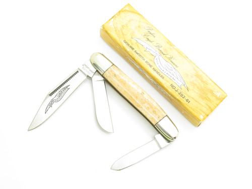 Vintage 1980s Parker Imai Seki Japan 3.87" Bone Handle Folding Pocket Knife