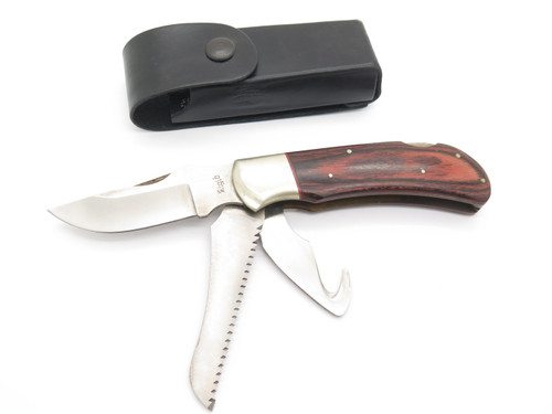 Vtg 1980s Rigid RG-79 Tak Fukuta Seki Japan Saw Folding Hunter Lockback Knife
