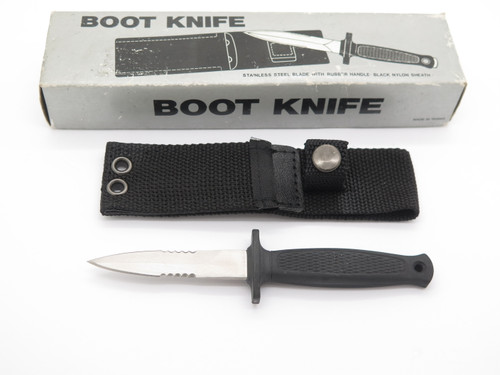 Vintage 1990s Taiwan Mini Dagger Satin Fixed 2.6" Blade Boot Knife