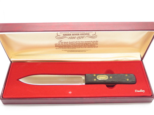 Vtg 1976 Bicentennial Green River Russell Dadley Fixed Blade Hunting Knife