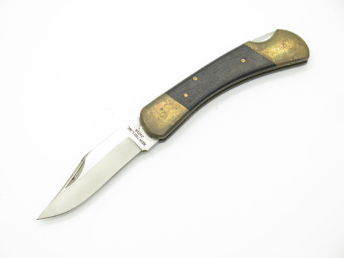 Vintage 80s Klein Tools 44036 Seki Japan 3.5" Wood Folding Lockback Pocket Knife