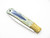 Vtg Parker Seki Japan Folding Lockback Pocket Knife Blue Bone Handle