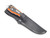 SOG HUNTSPOINT TAIWAN FIXED BLADE AUS-8 KNIFE ORANGE HANDLE WITH SHEATH