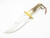 Vtg 1988 Buck 905 Mountain Man Custom Shop Sambar Stag Fixed Bowie Hunting Knife