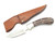 Vtg Frost Seki Japan Small Palm Skinner Fixed Blade Hunting Knife and Sheath