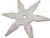 Lot of 2 Vintage 1980 Valor Shuriken Ninja Seki Japan Tak Fukuta Stainless Steel 6 Point Throwing Star