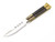 Vintage Filipino Balisong 5" Folder Bottle Opener Buffalo Horn Handle Brass Folding Butterfly Knife