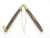 Vintage 1980s Frost Cutlery Seki Japan Thin 4.75" Wood Handle Folding Balisong Butterfly Knife