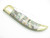 Rough Rider RR353 Clasp 5.5" Imitation Abalone Folding Hunter Pocket Knife