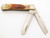 Vintage '80s Frost Seizo Imai Seki Japan Folding 3.5" Stag One Arm Trapper Knife