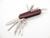 Vintage 1980s Seki Japan 2.87" Red Handle Multi Tool Folding Pocket Camp Knife