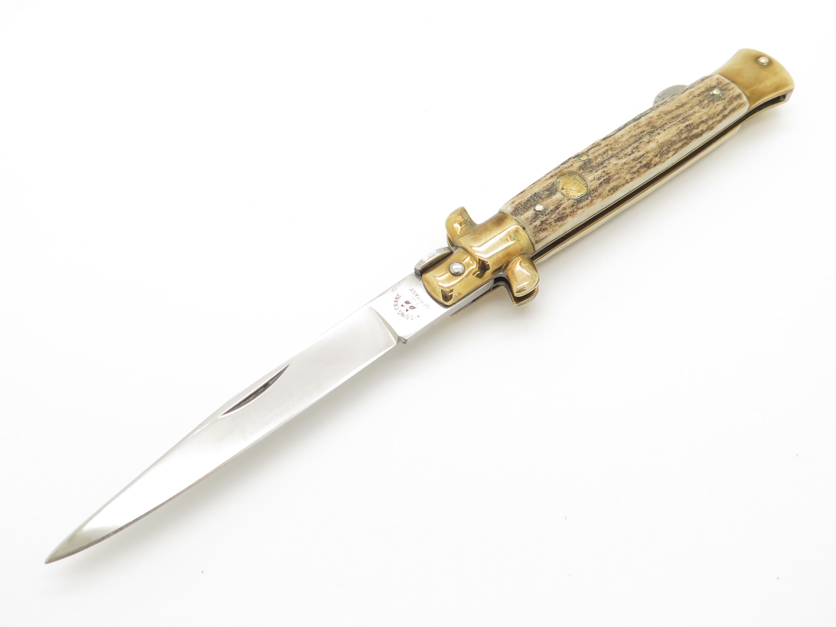 クリスキング トール ベースプレート OS ステンレス製 レア 入手困難 Vtg Kissing Crane KC48 Germany Stag Stiletto Blade Picklock