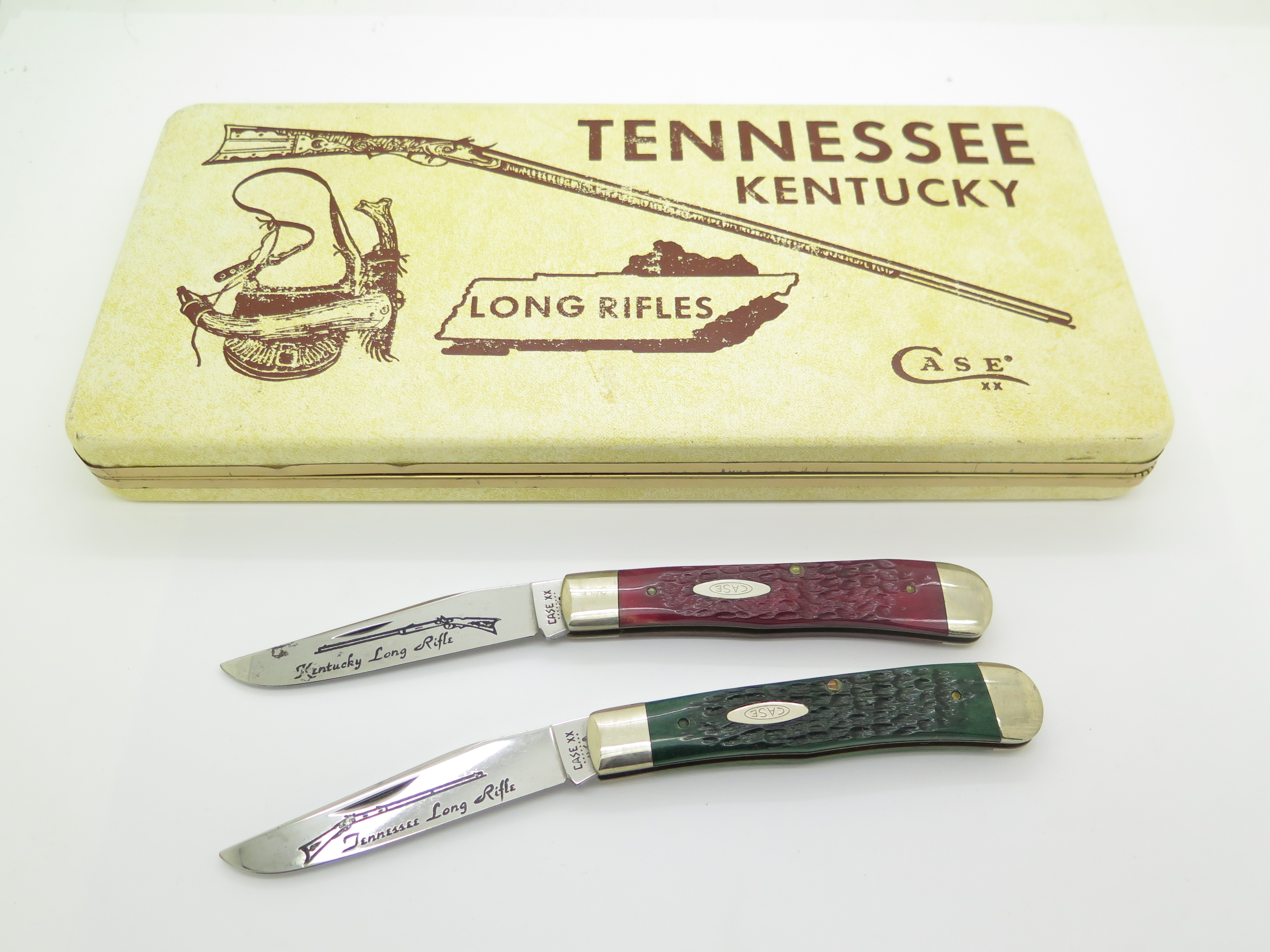 Vintage 1982 Case XX 6154 Tennessee Kentucky Long Rifle Trapper