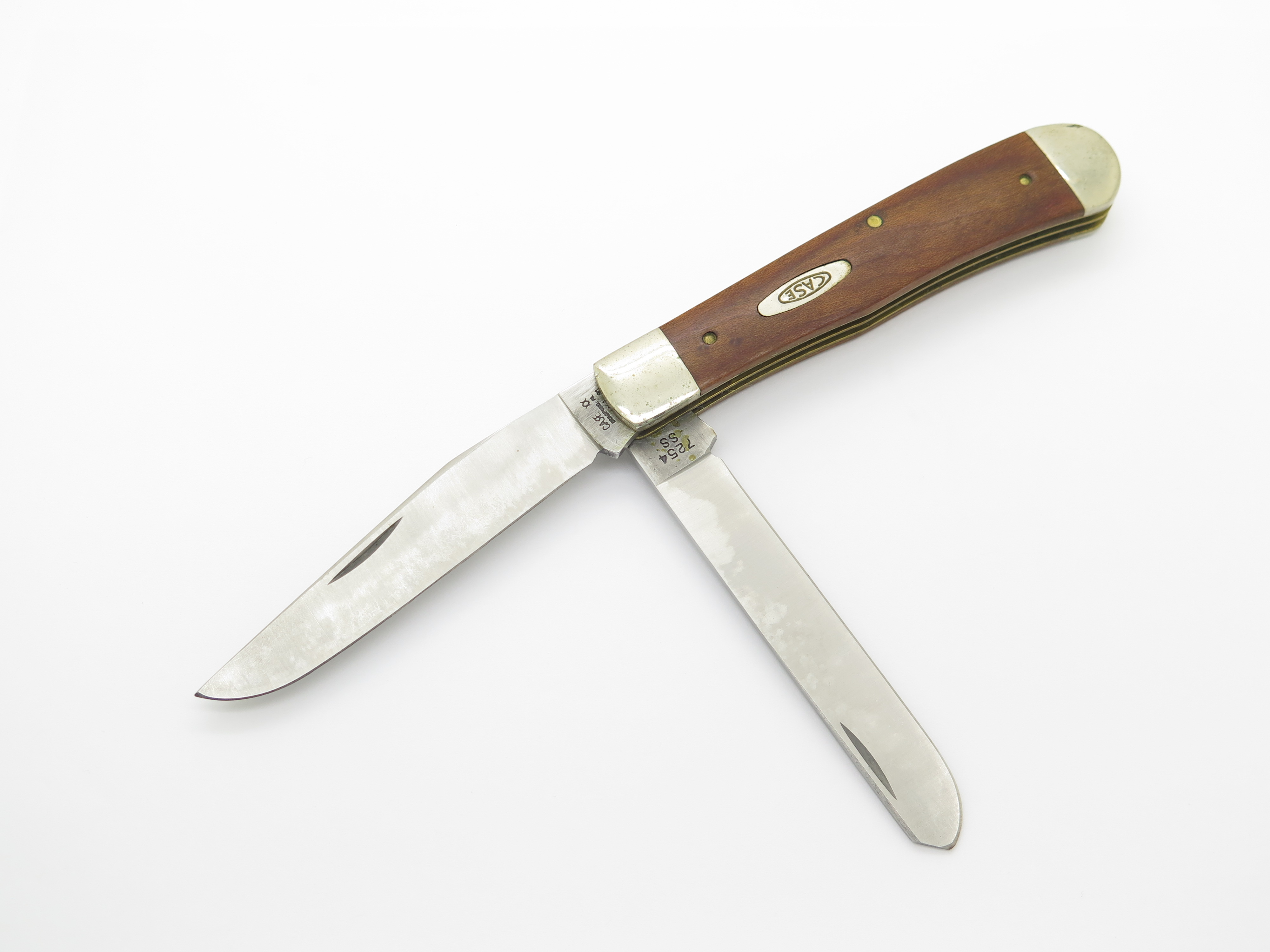 Vintage 1991 Case XX 7254 USA Trapper Wood Handle Folding Pocket