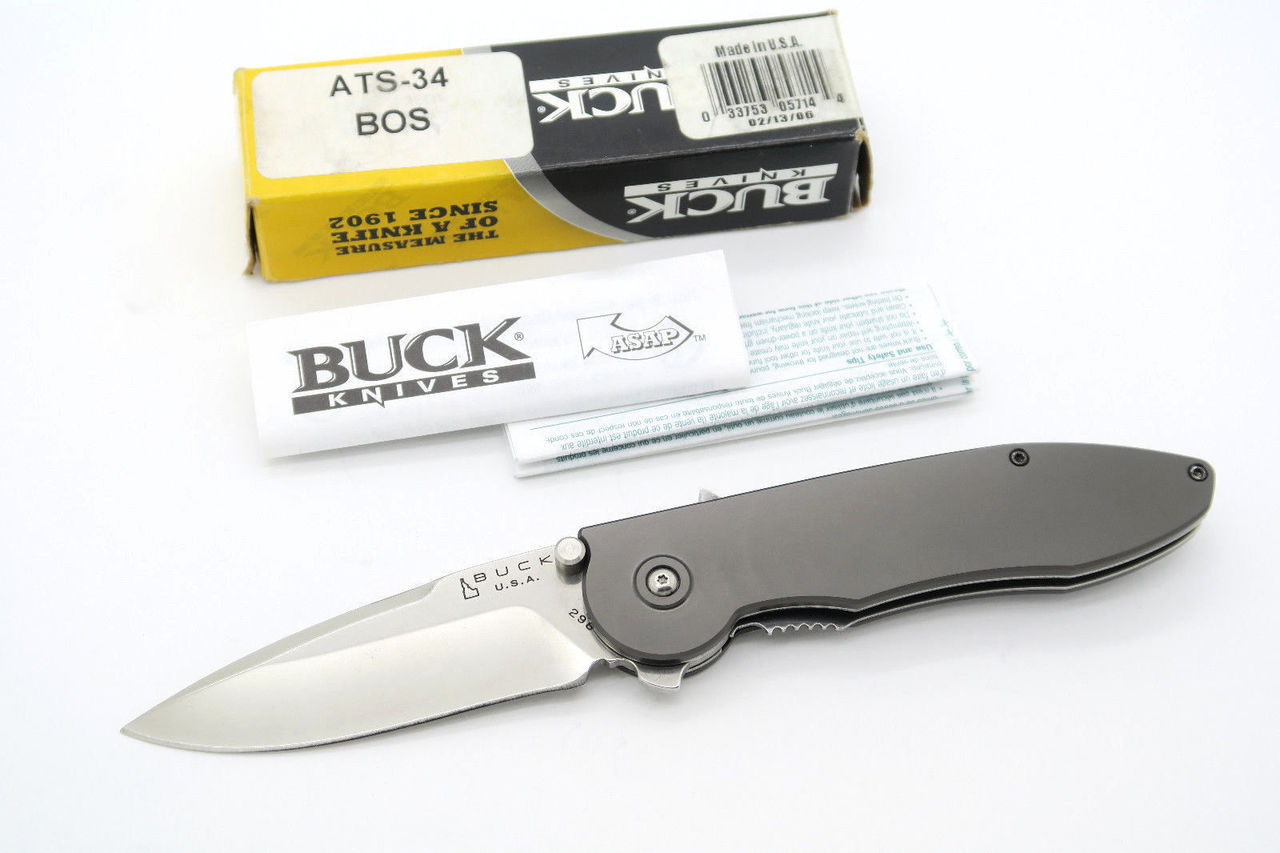 2005 Idaho Buck Sirus 298 Gray Aluminum ATS-34 Folder