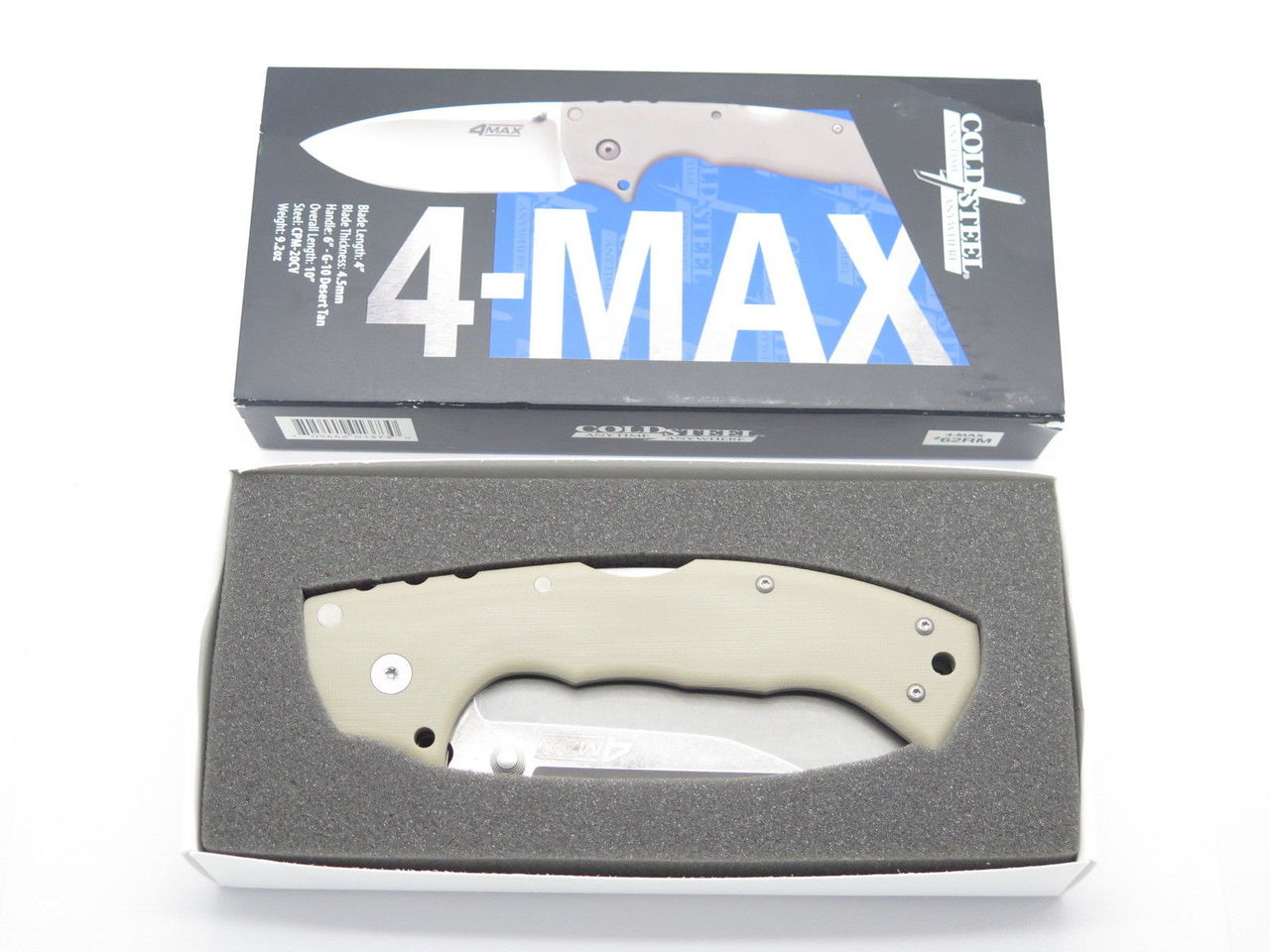 Cold Steel USA 62RM 4-max CPM-20CV Folding Tactical Knife Demko