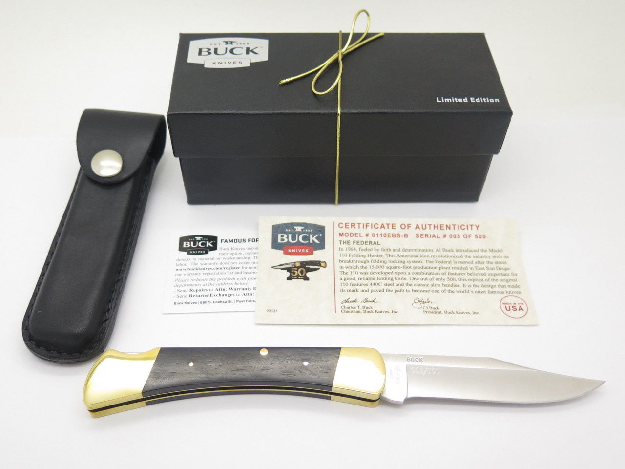 Buck Knives 110 Folding Hunter 50th Anniversary Commemorative Small Anvil -  ePrague, LLC