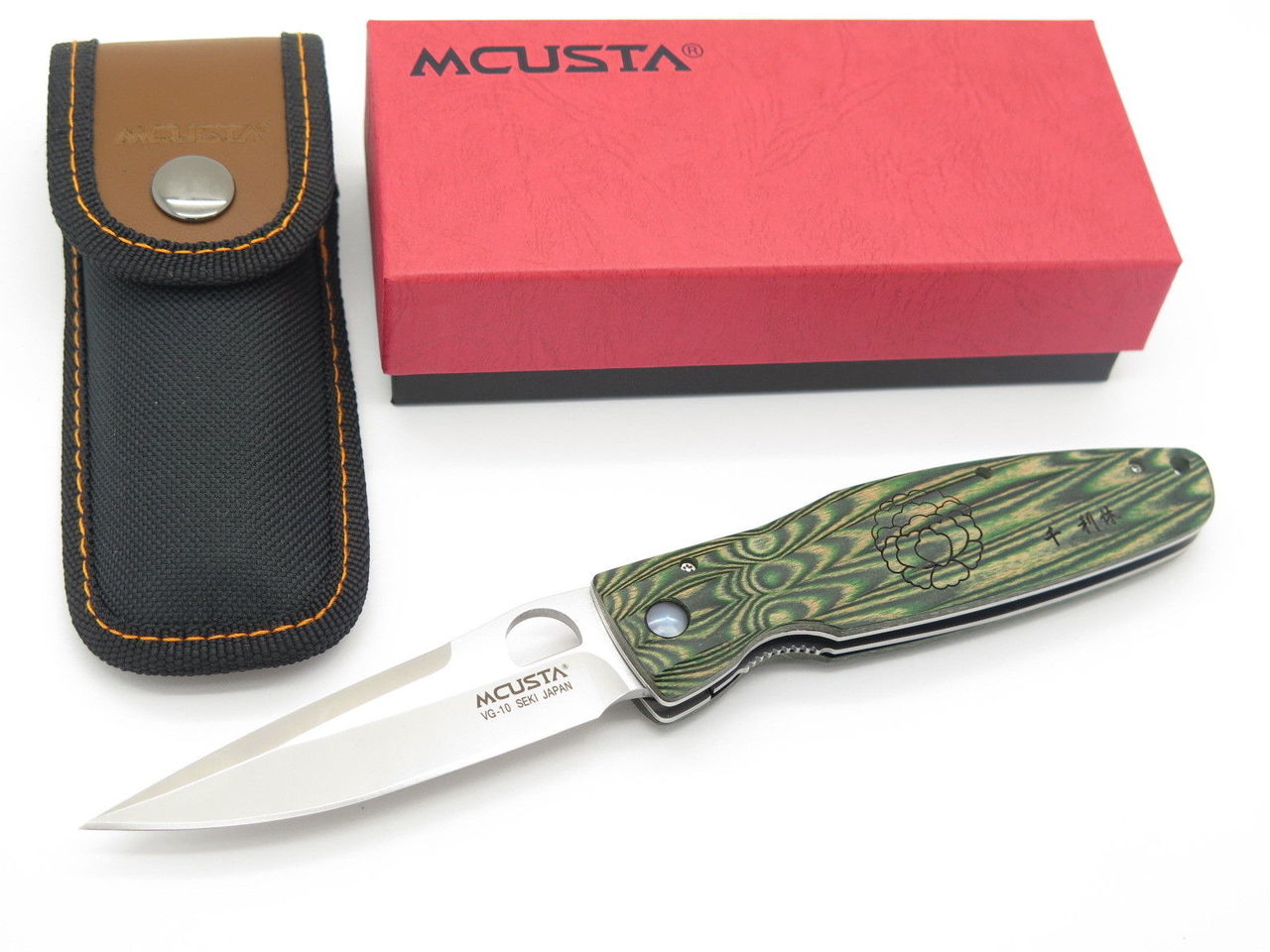 洋楽 ubs.ueda Mcusta Seki Japan Rikyu MC-184 Green Wood VG-10 Folder Folding
